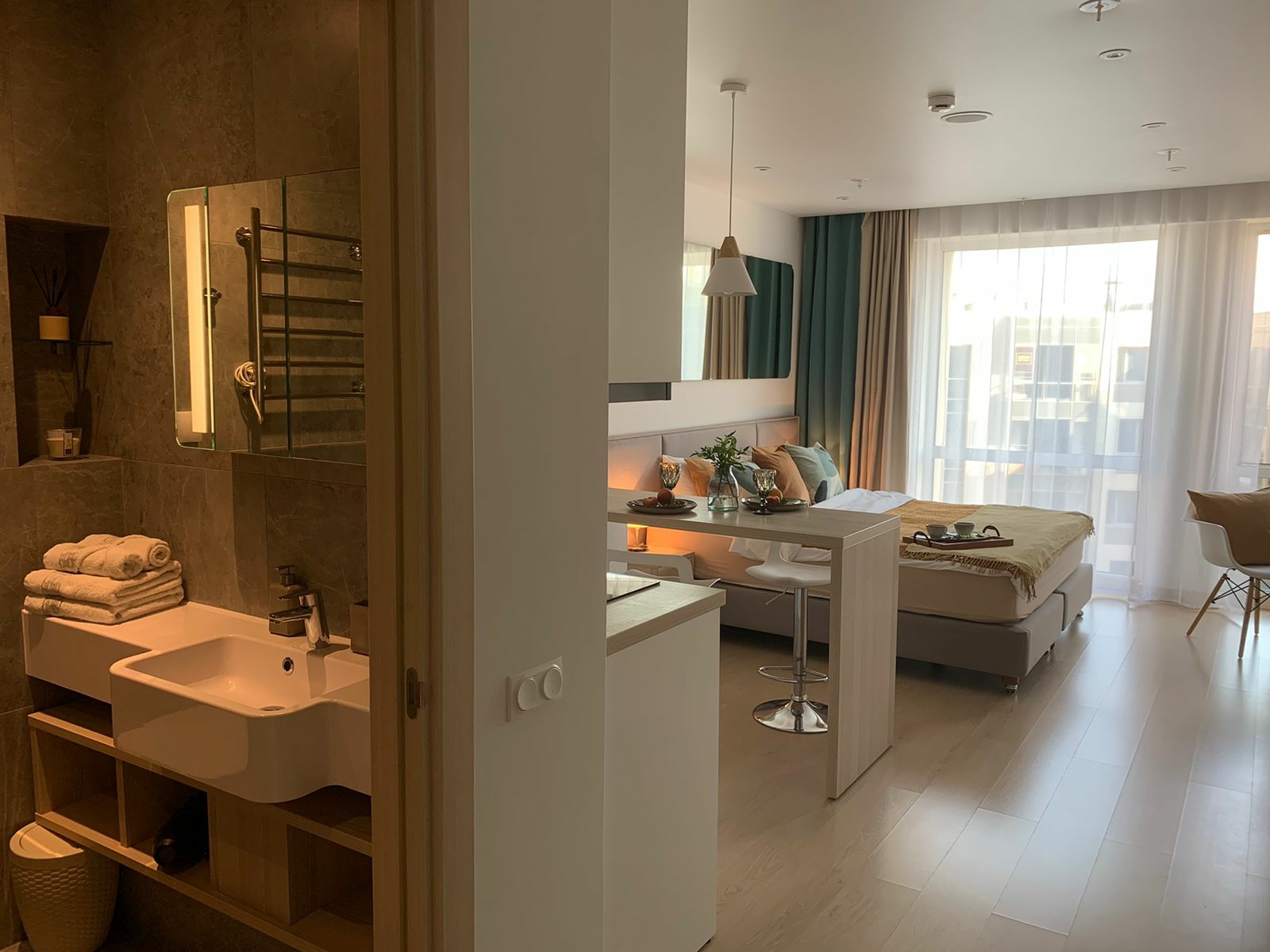 Романтическая студия для двоих в центре Питербурга