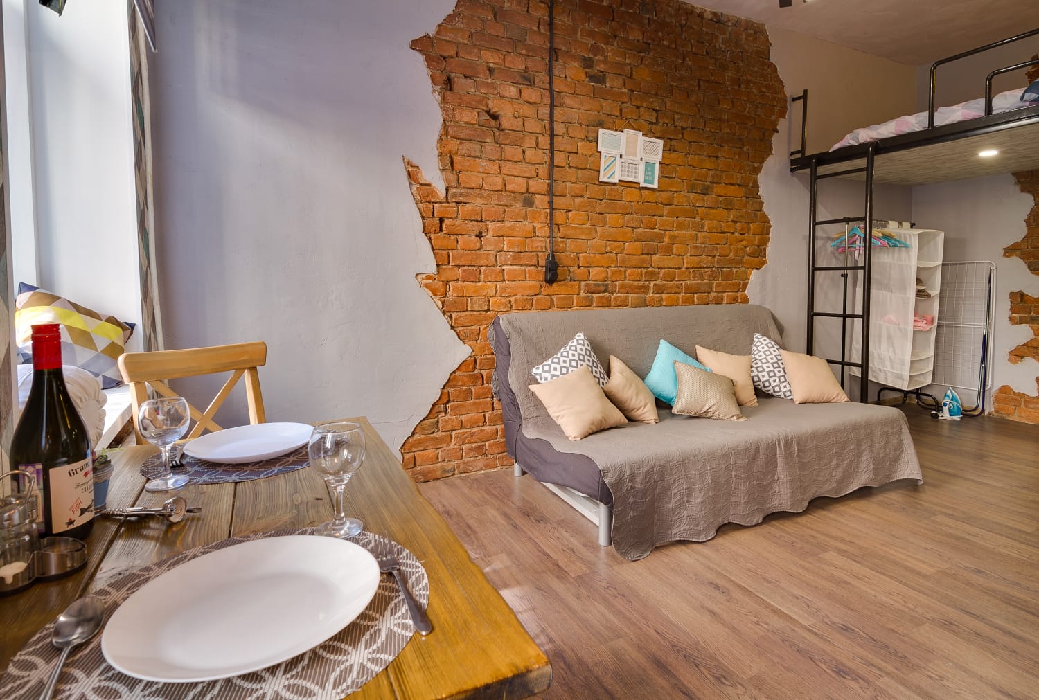 Студия в стиле Лофт двухуровневая