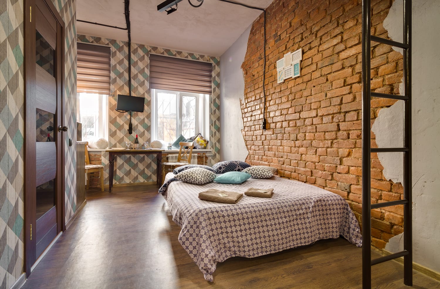 Студия в стиле Лофт двухуровневая