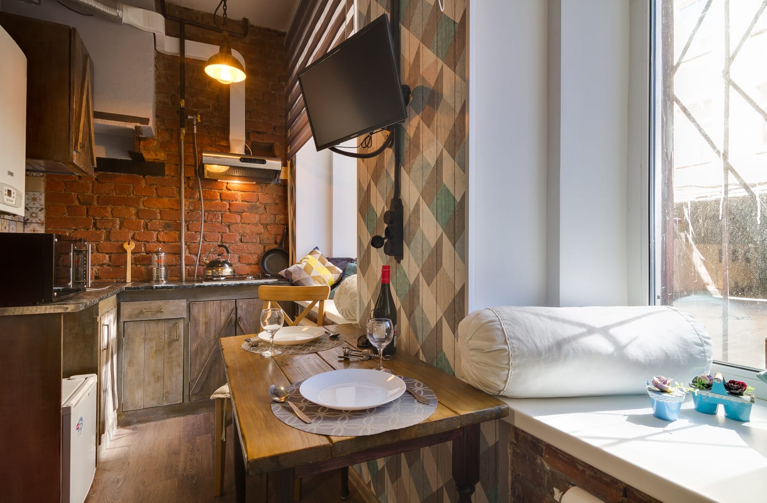 Студия в стиле Лофт двухуровневая