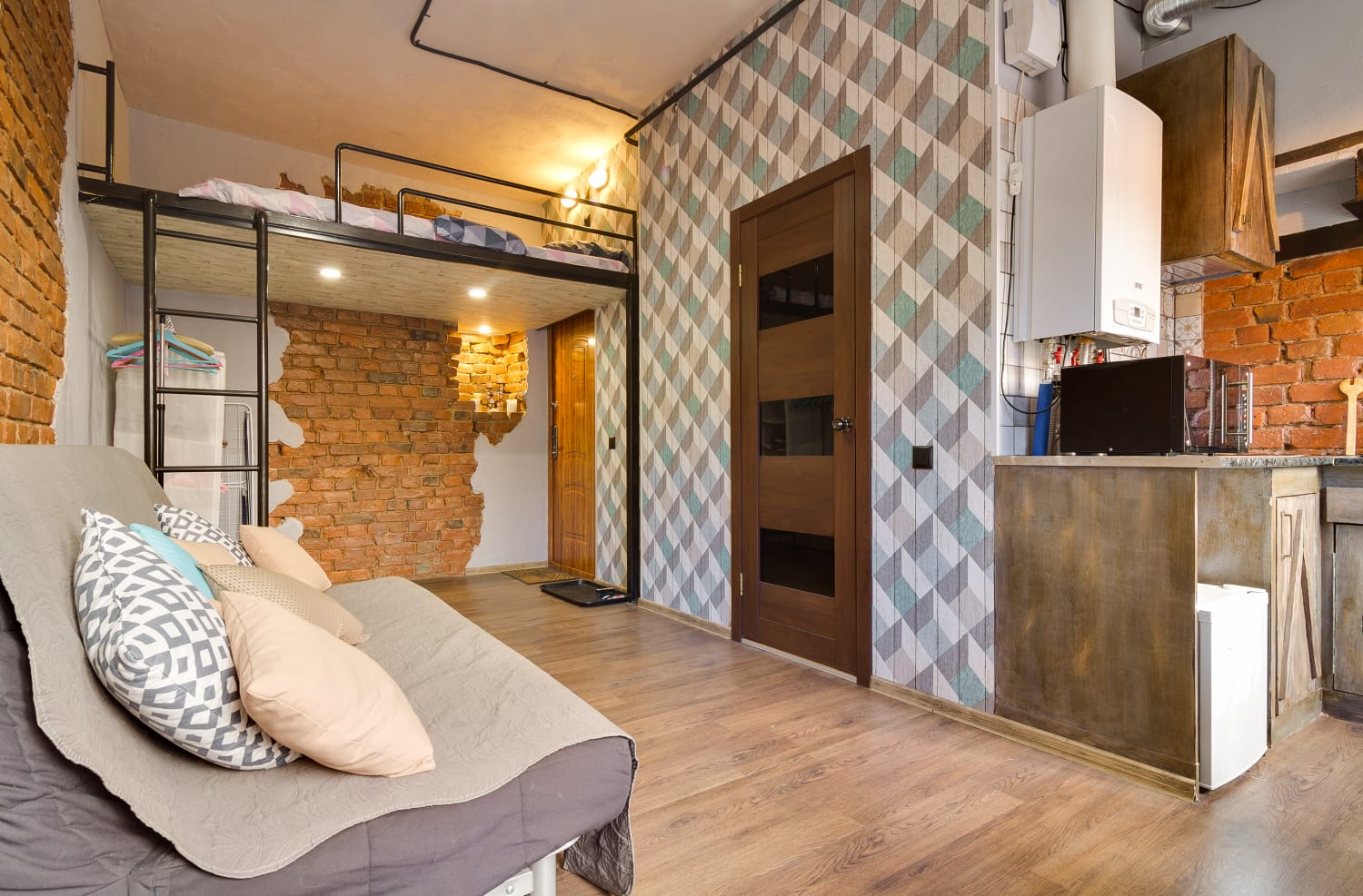 Студия в стиле Лофт двухуровневая