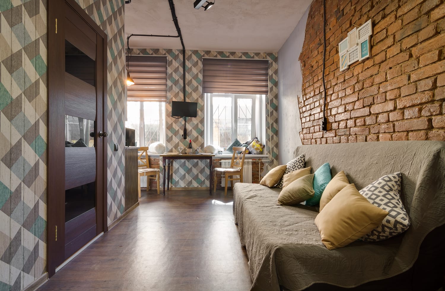 Студия в стиле Лофт двухуровневая